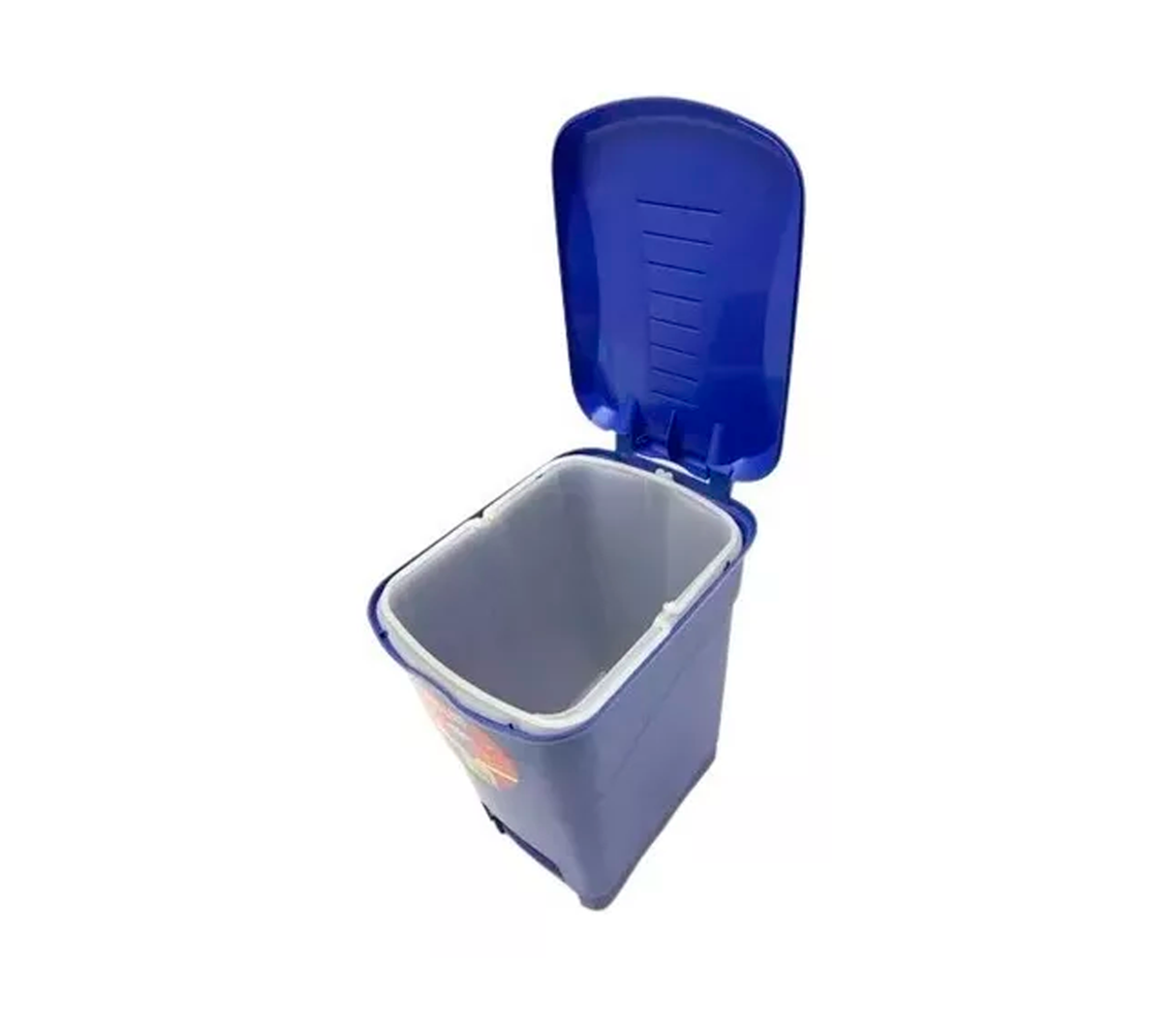 Papelera pedalbin 16 litros cuadrada azul Alfa Hogar