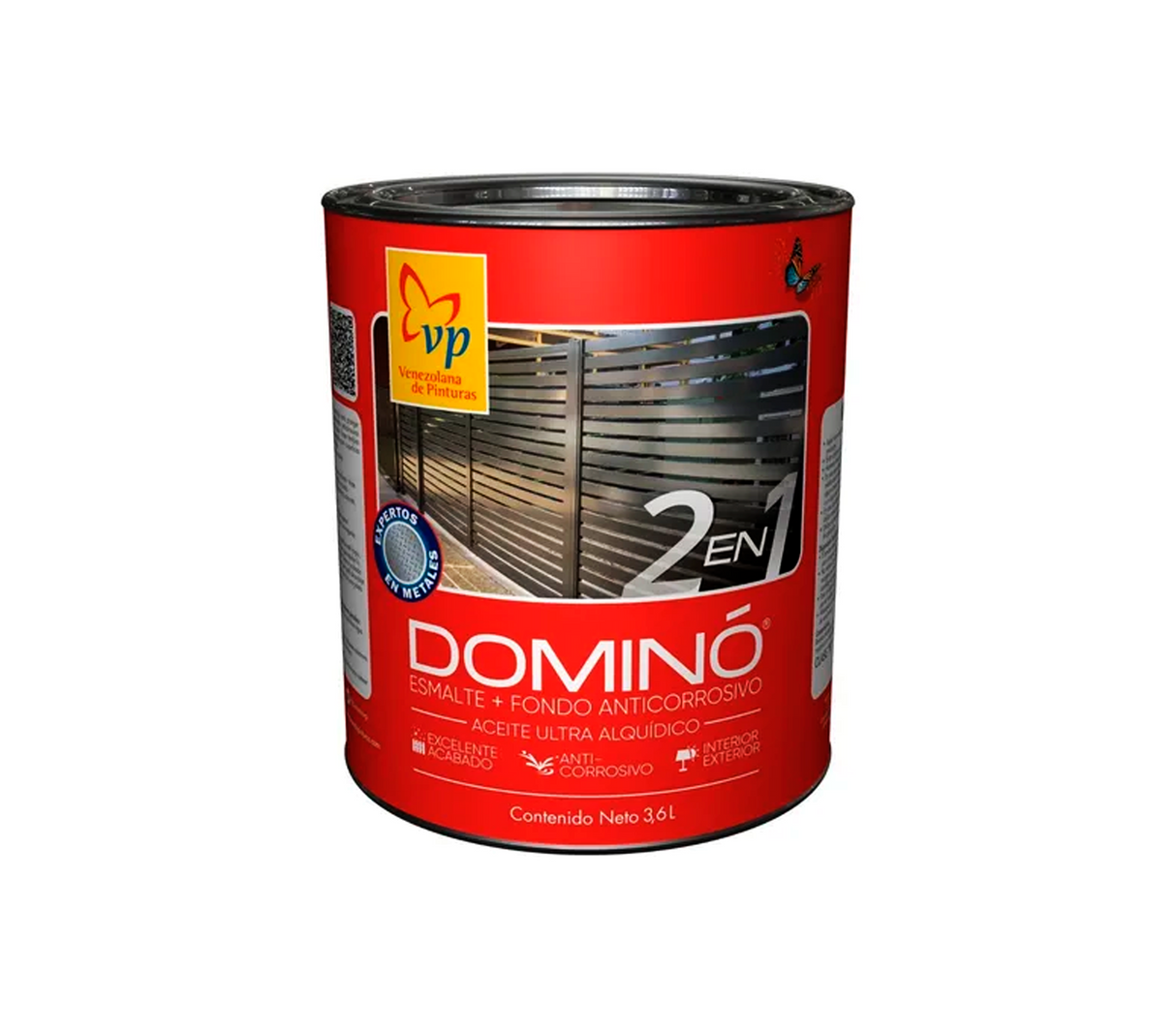 Pintura Dominó esmalte 2 en 1 mate int/ext clase B Vp