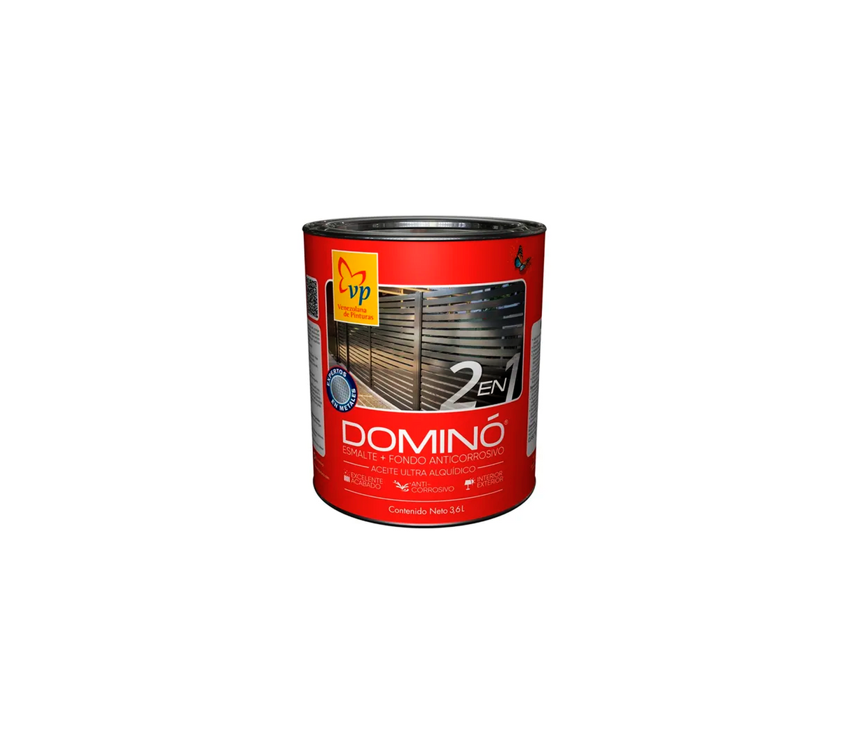 Pintura Dominó esmalte 2 en 1 mate int/ext clase B Vp
