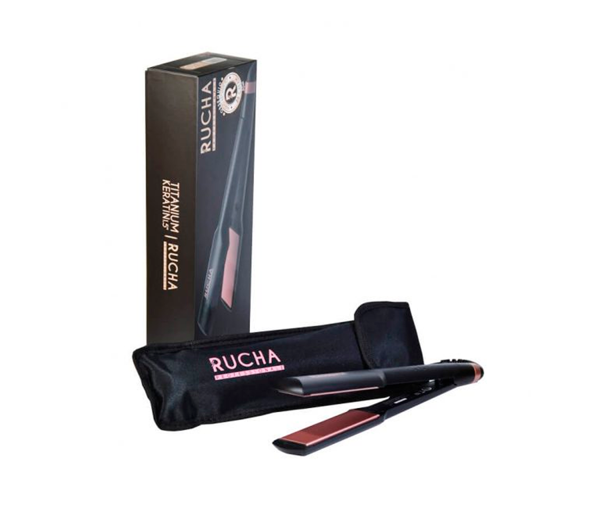 Plancha de cabello Titanium Keratin 1.5" Rucha