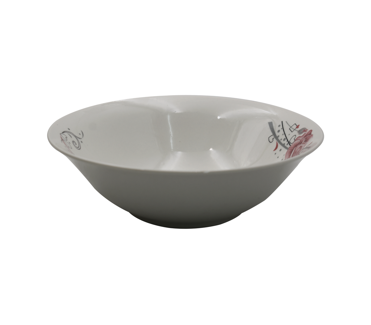Plato porcelana 9" salad bowl grande blanco/estampado Mo Import