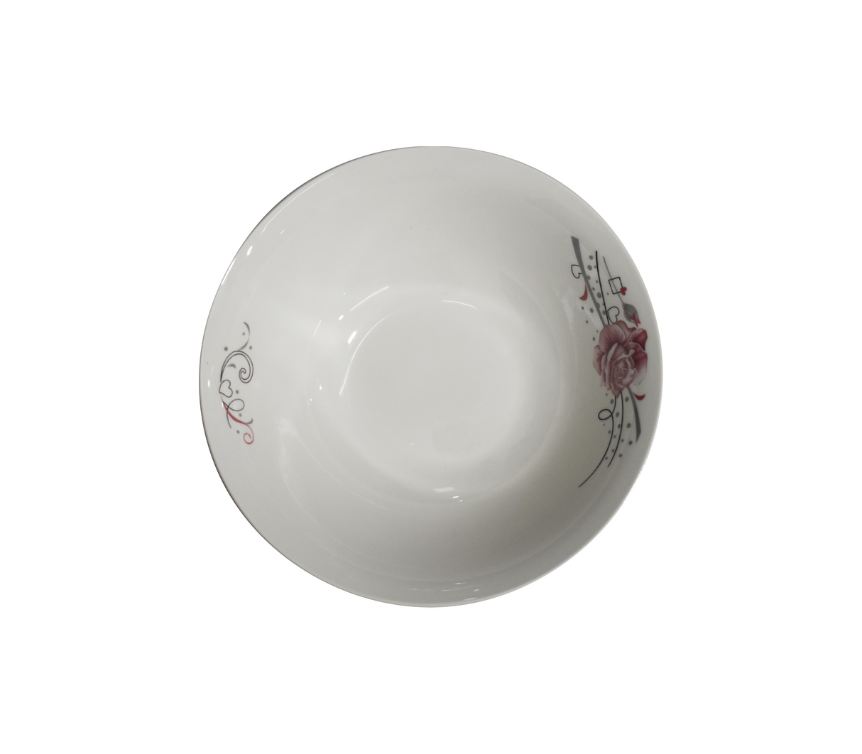 Plato porcelana 9" salad bowl grande blanco/estampado Mo Import