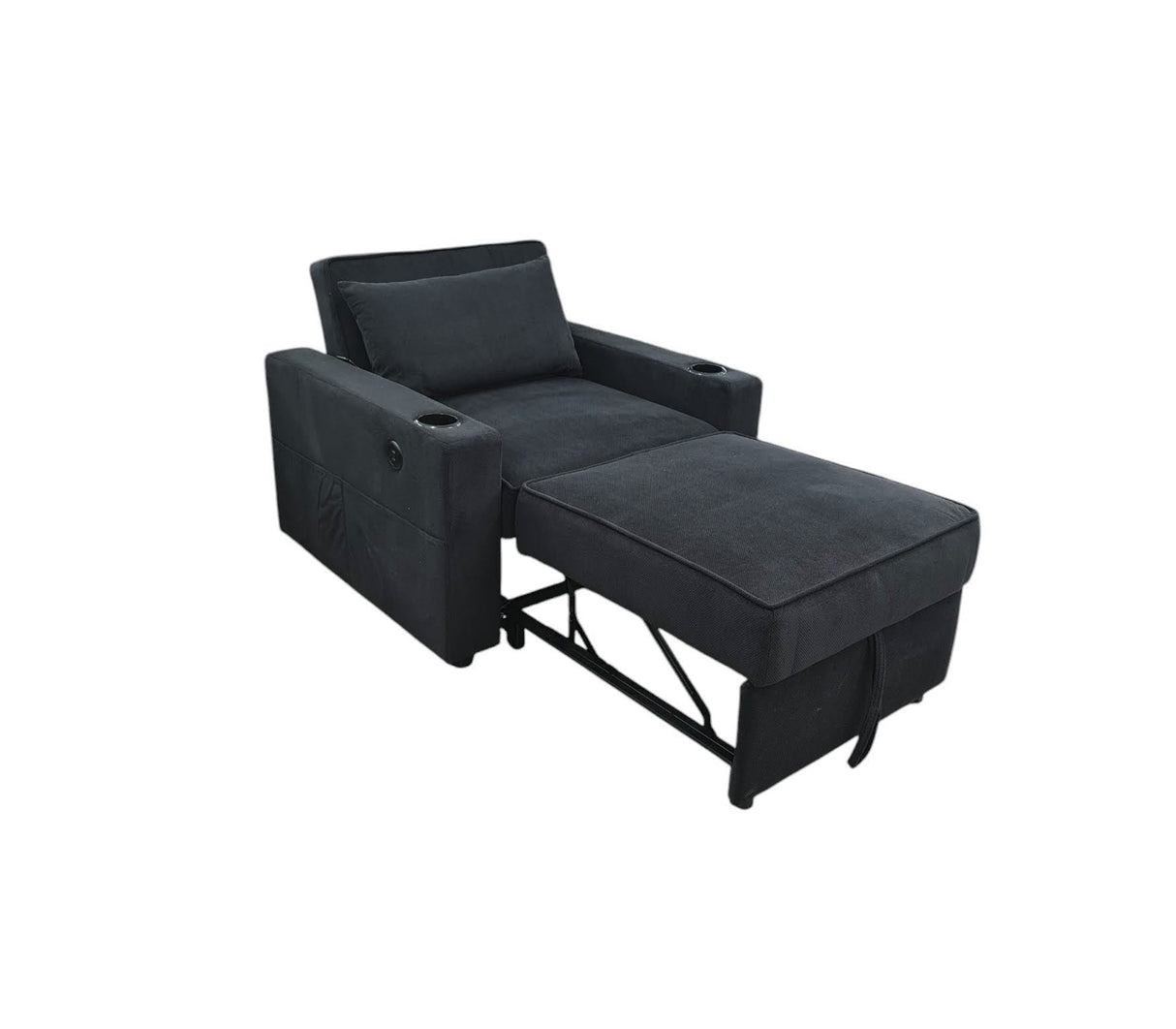 Poltrona/Sofacama con posa vasos y cojín Powerfik