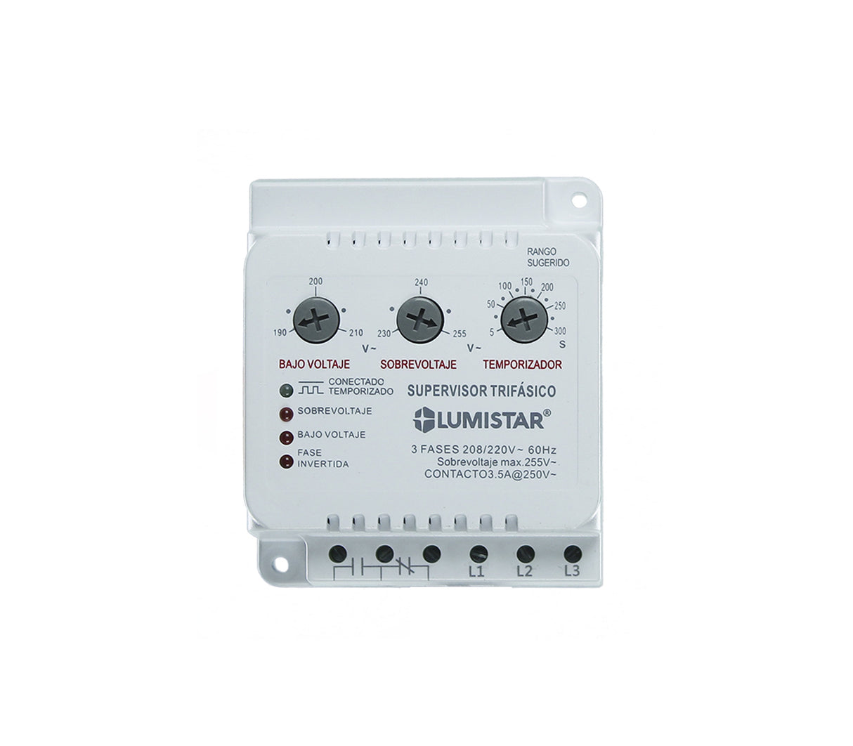 Protector de Voltaje para Equipos Trifásicos 220V Lumistar