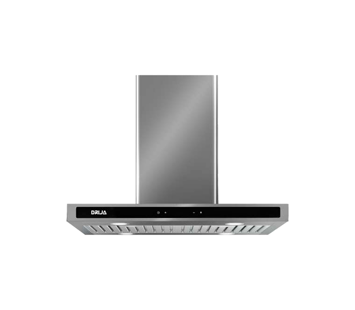 Campana Quadrato isla 76cm 110v 75x50x88cm acero Drija