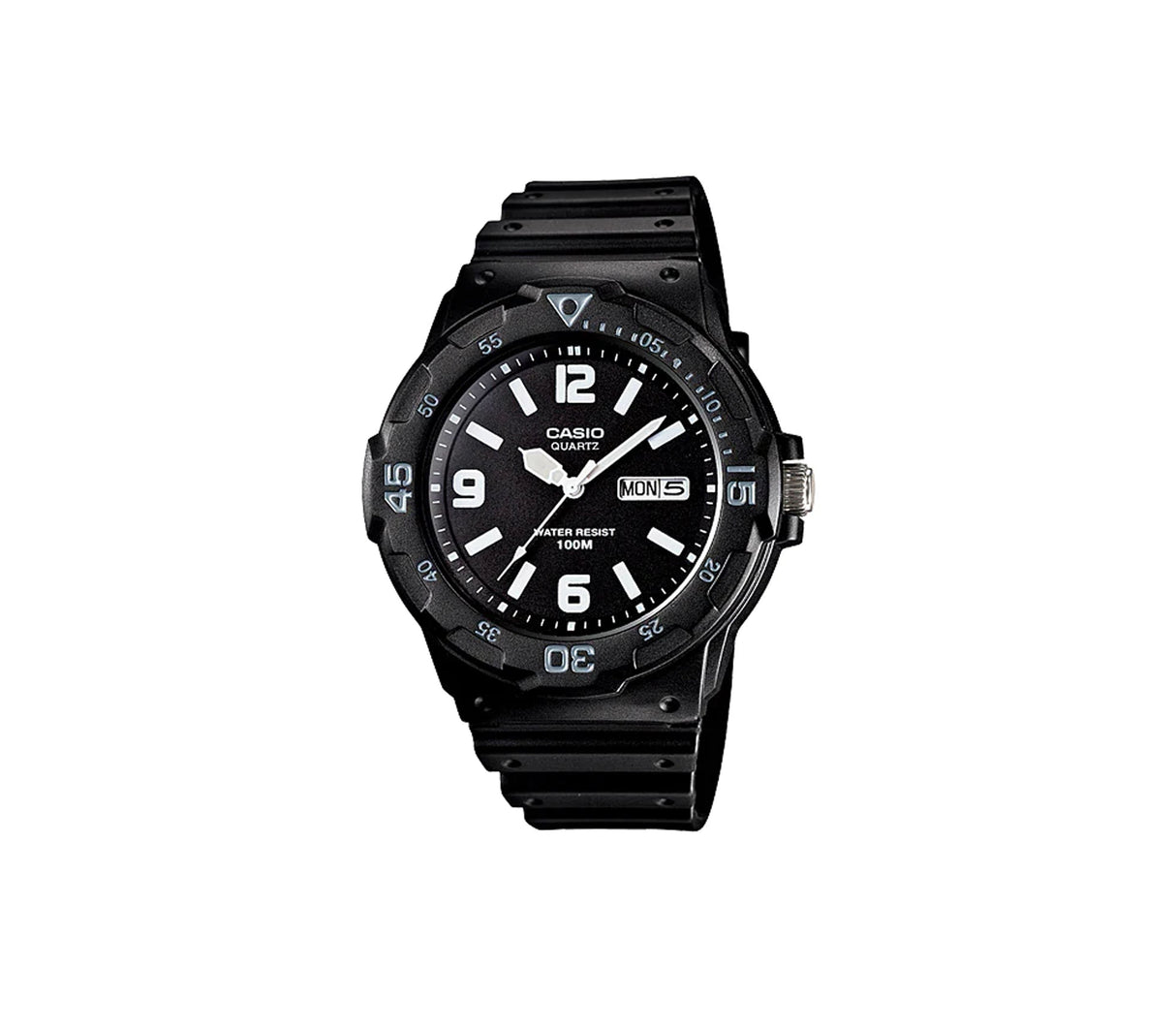 Reloj analógico correa de resina negro Casio