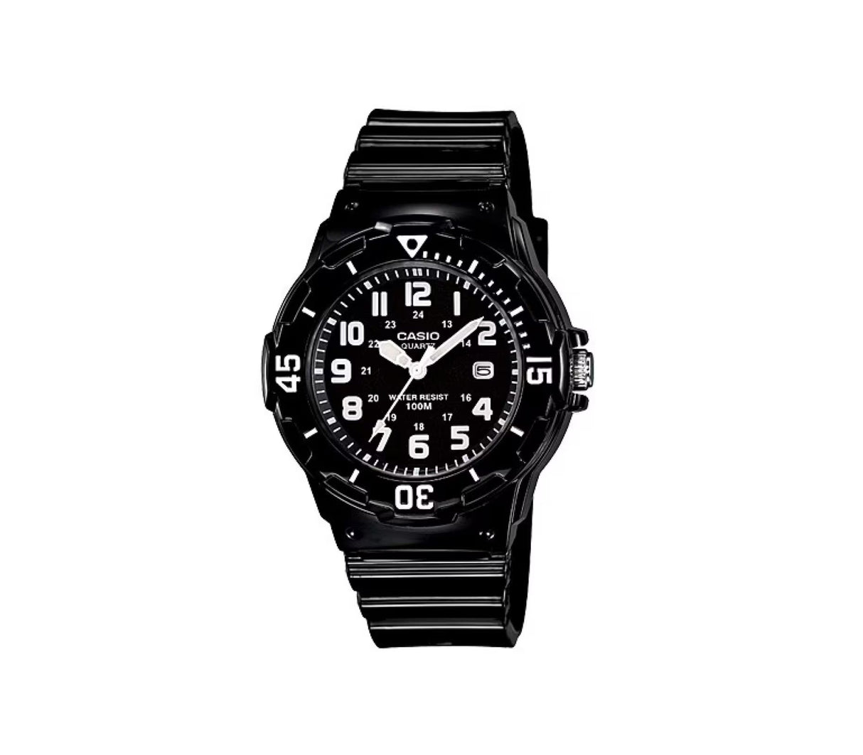 Reloj analógico para niños correa de resina negro Casio