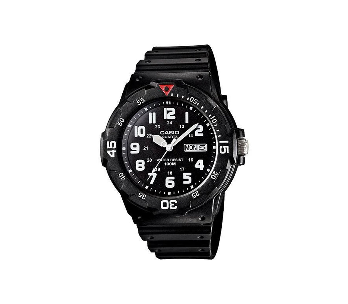 Reloj analógico casual correa de resina negro Casio