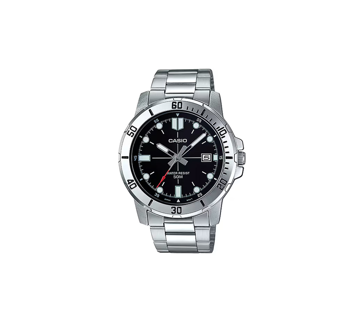 Reloj analógico casual para caballero acero inoxidable Casio
