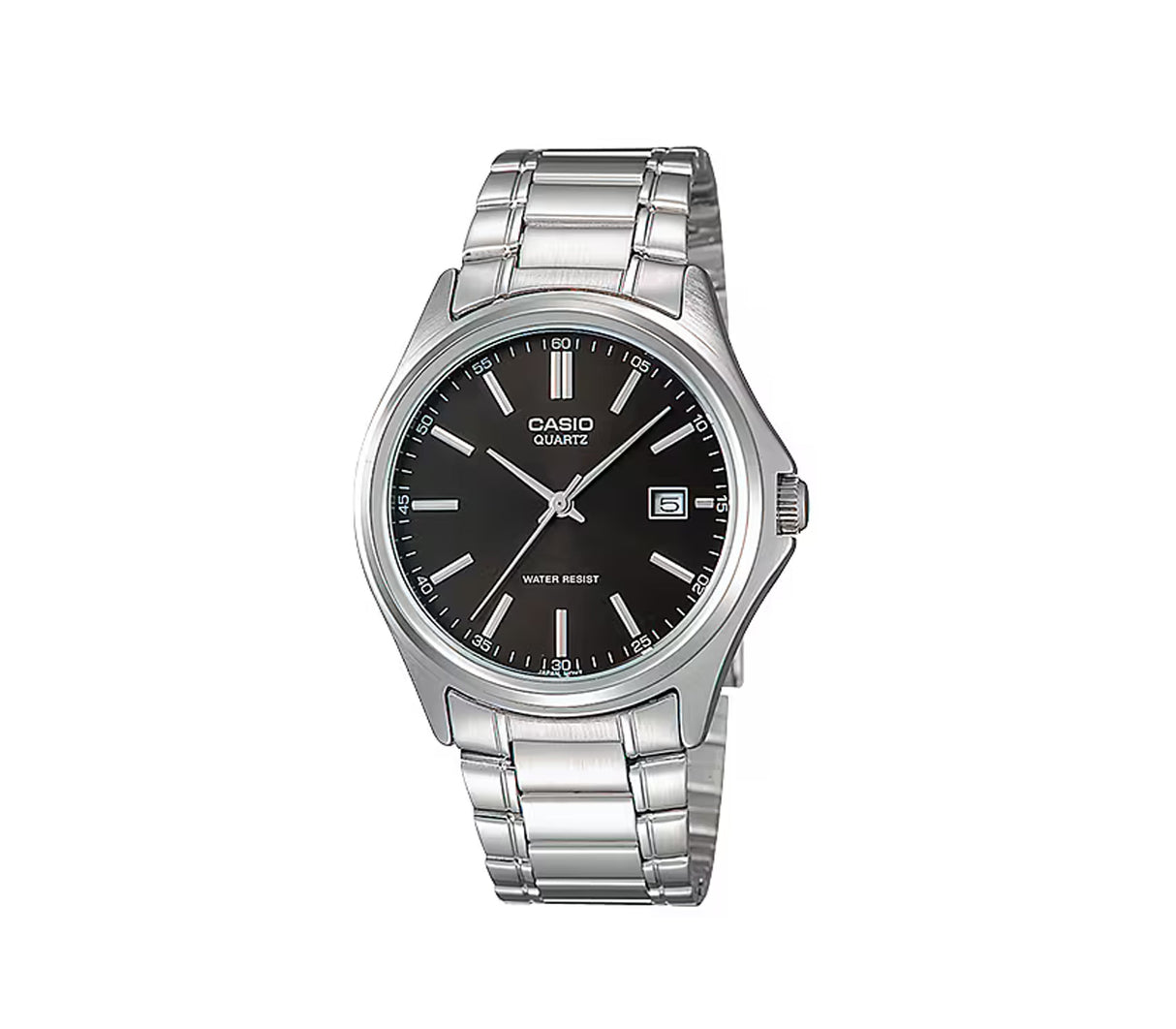Reloj analógico casual para caballero plateado/negro Casio