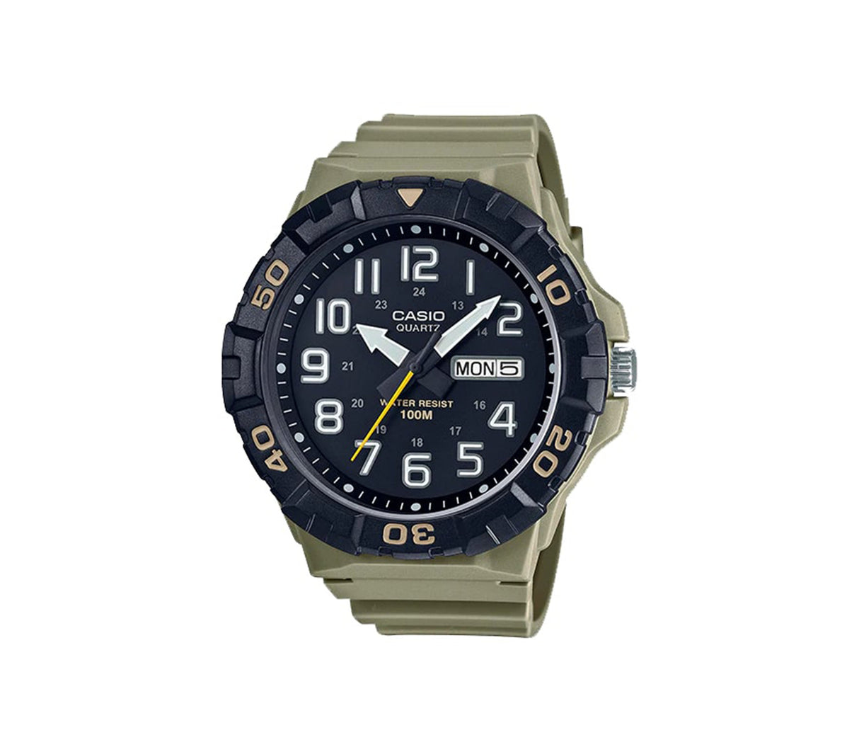 Reloj analógico para caballero verde/negro Casio