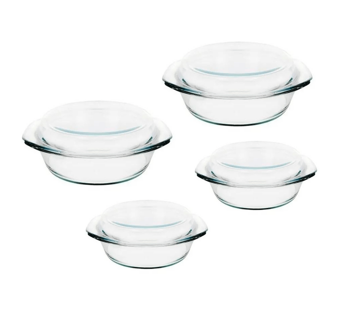 Juego de Refractarios redondos con tapa Home Discovery