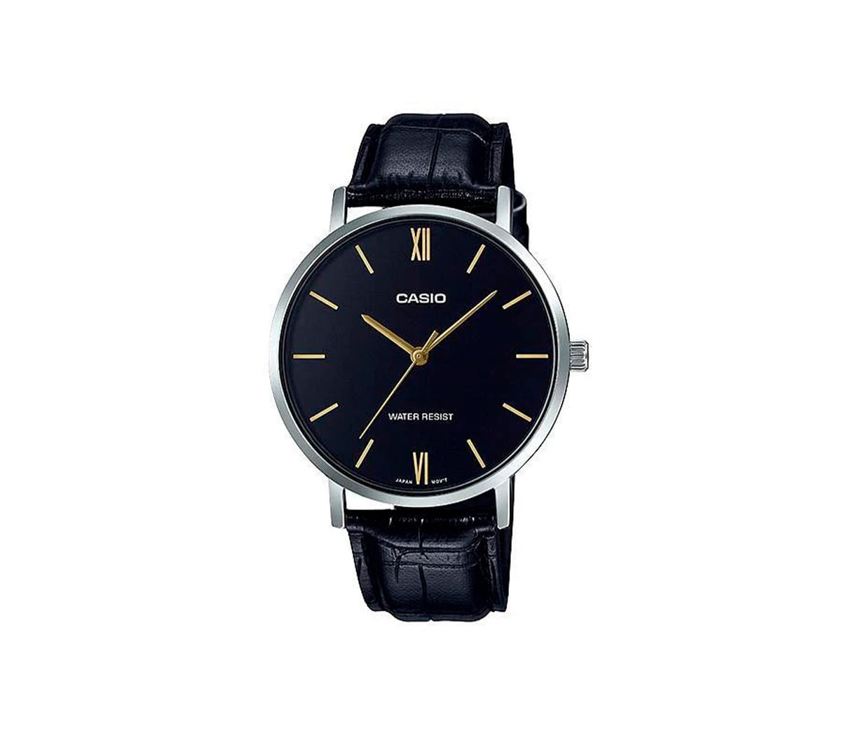 Reloj analógico para caballero negro/plateado Casio