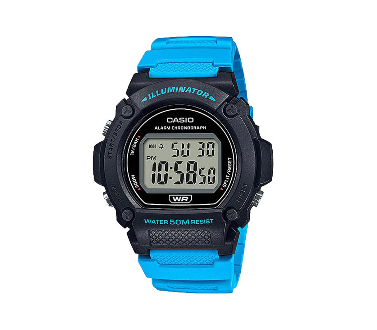 Reloj digital deportivo para caballero negro/azul Casio