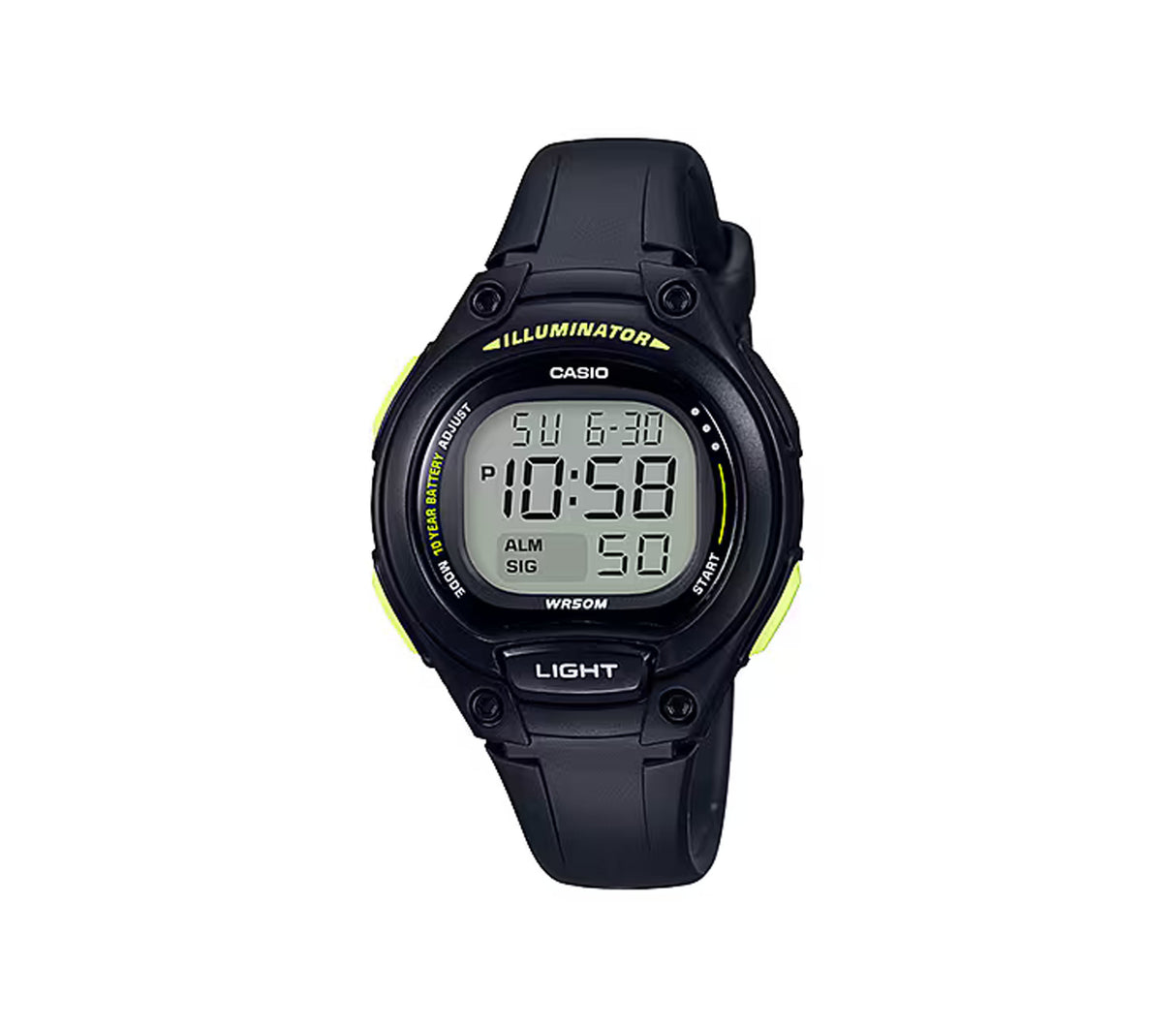 Reloj digital para niños correa de resina Negro Casio