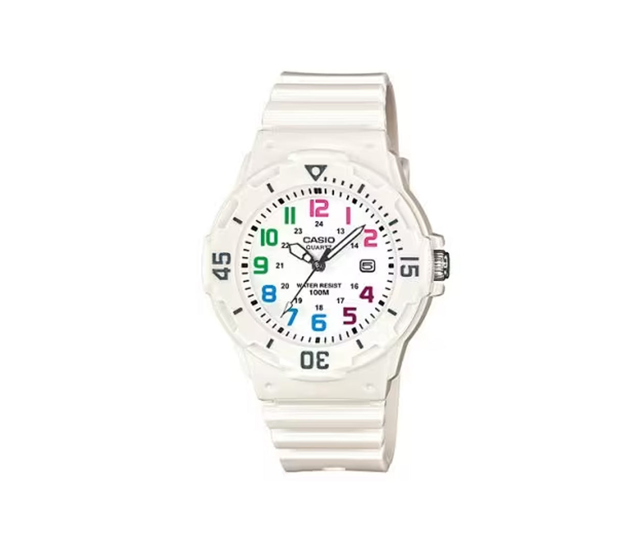 Reloj analógico para niños correa de resina blanco Casio