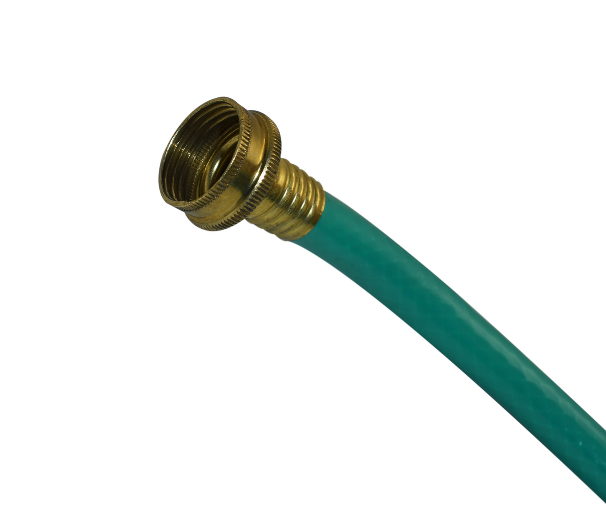 Rollo de manguera verde 1/2" reforzada con pico de bronce BellPower