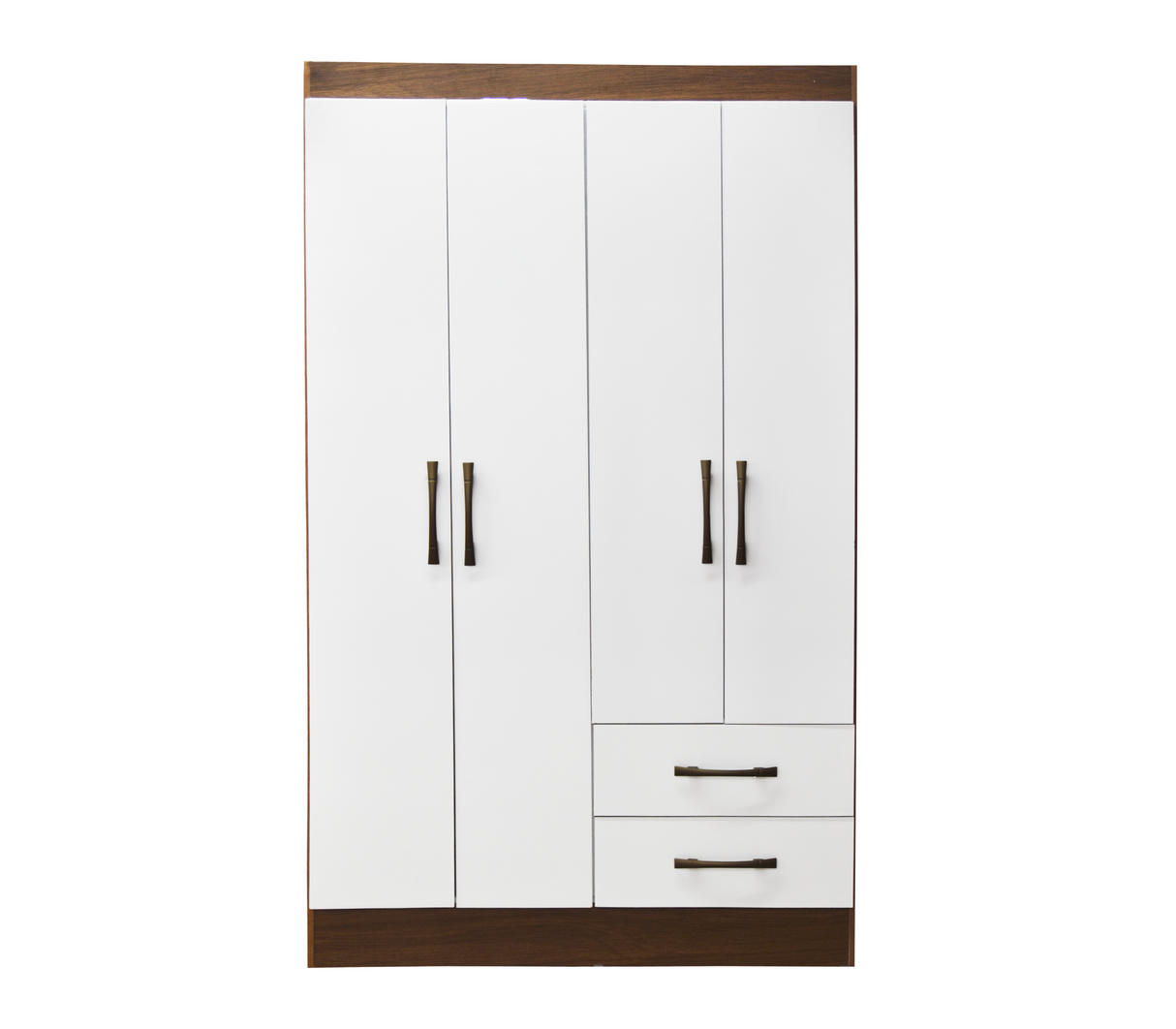 Ropero chile 952026.6 4 puertas 2 gavetas natural blanco con puerta Dj Muebles