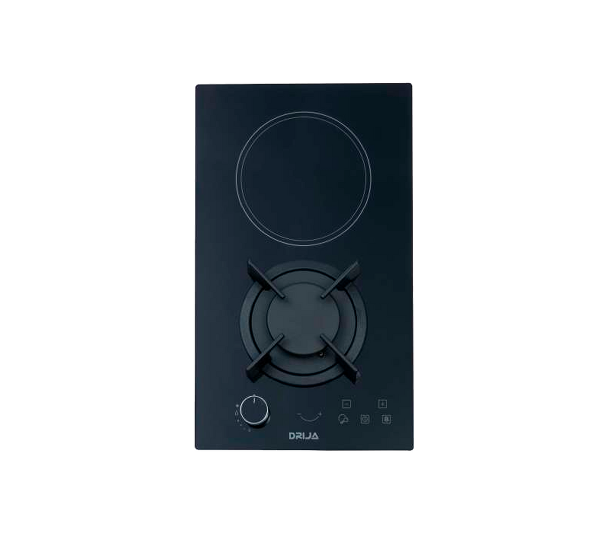 Tope de cocina dual Sicilia 30cm 2 hornillas 110v 29x51x10.5cm negro Drija