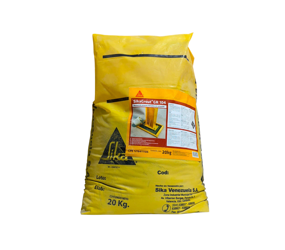 Sikagrout 104 mortero de cemento hidráulico 20kg Sika