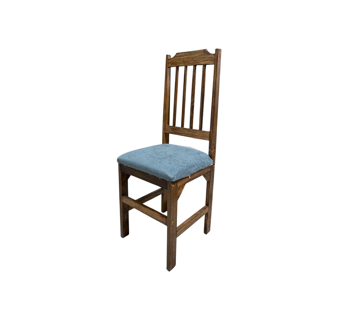 Silla para comedor Gandal caramelo con tapizado Shenil Gris Isabel