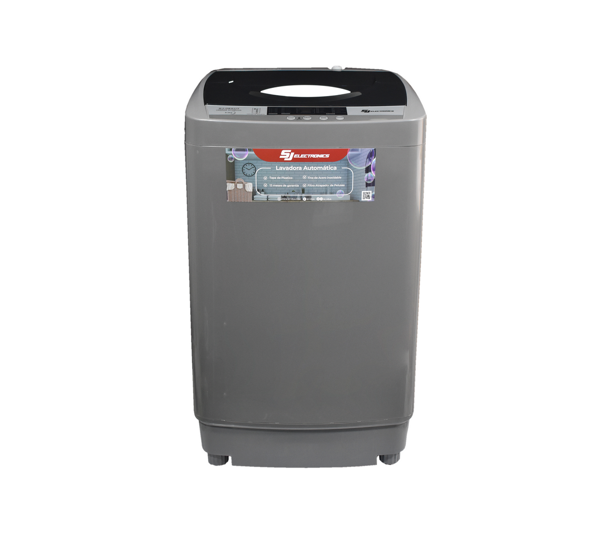 Lavadora automática 8 Kg gris Sj Electronics