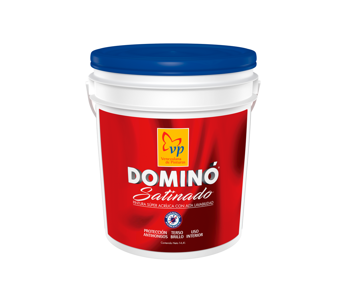 Pintura Domino Cuñete (4 Galones) Caucho Satinado Interior Clase B Vp