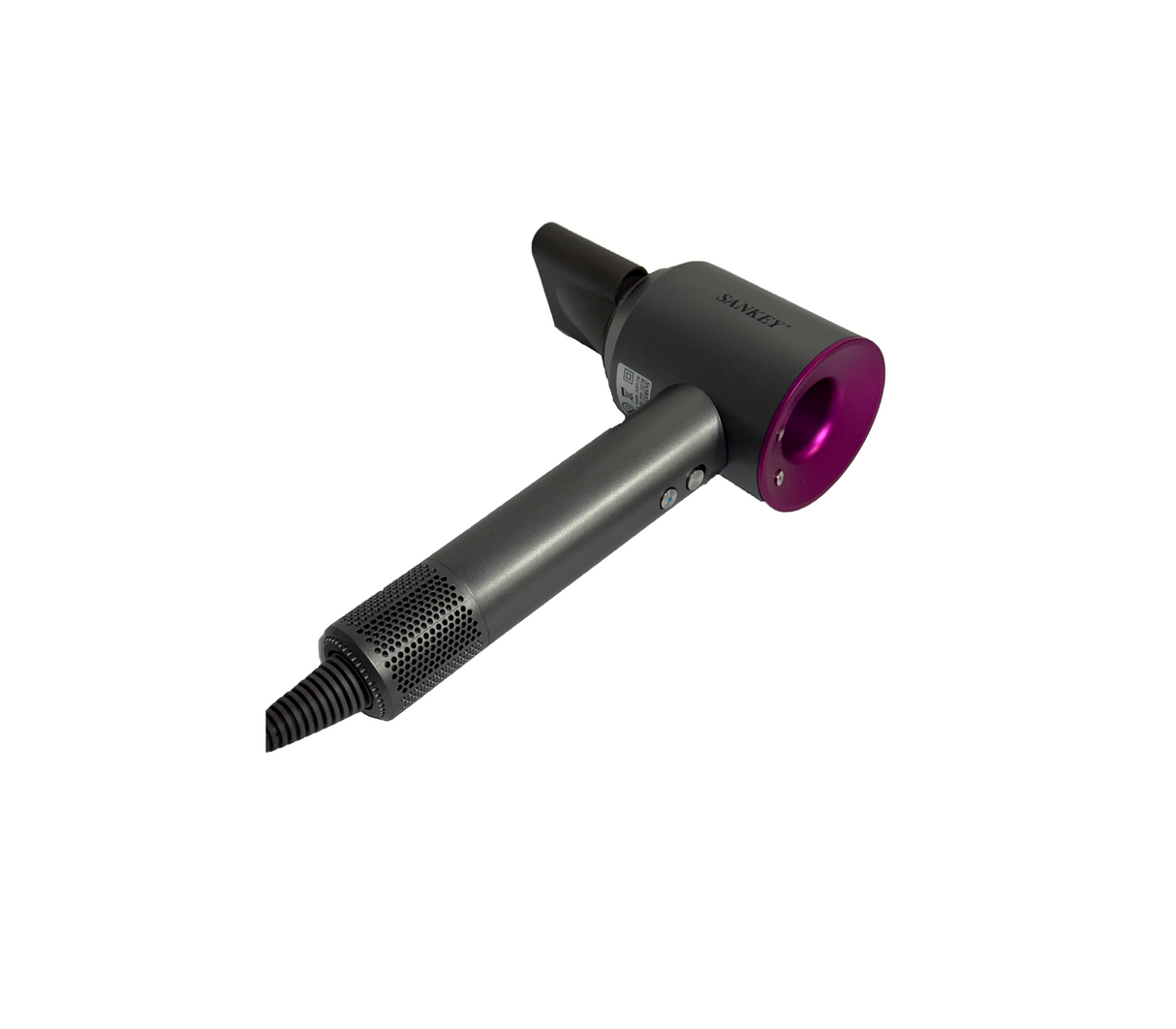Secador de cabello sin aspas 3 temperaturas 1200W fucsia Sankey