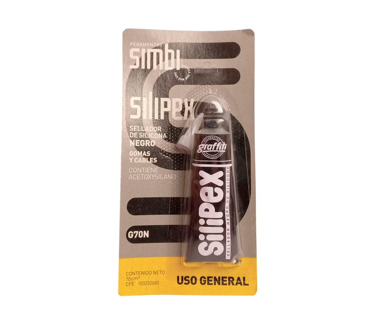 Sellador de silicón en tubo Silipex