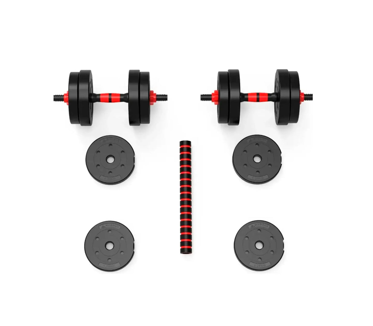 Set de mancuernas con barra ajustable K6