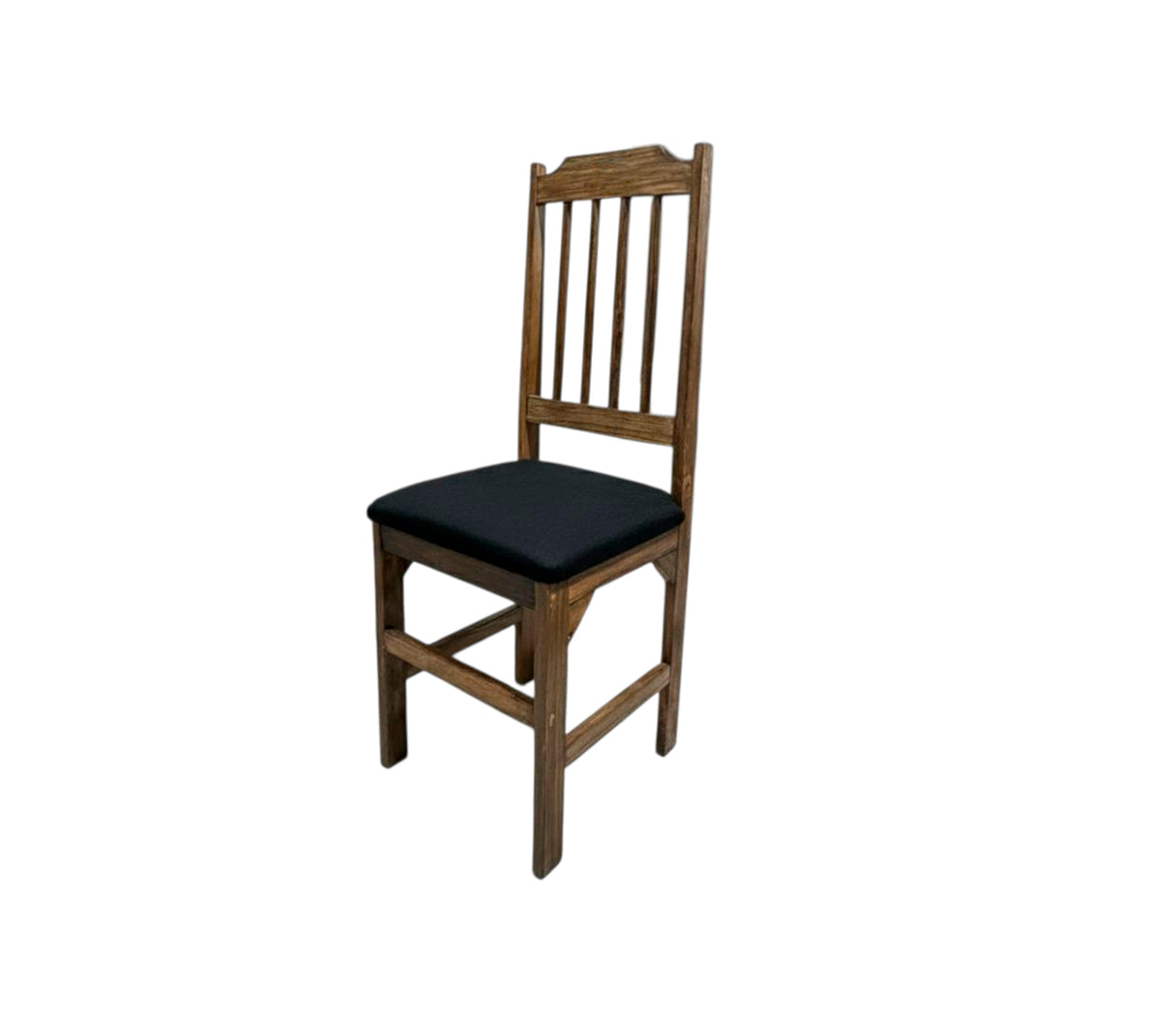 Silla para comedor Gandal caramelo con tapizado Shenil negro Isabel