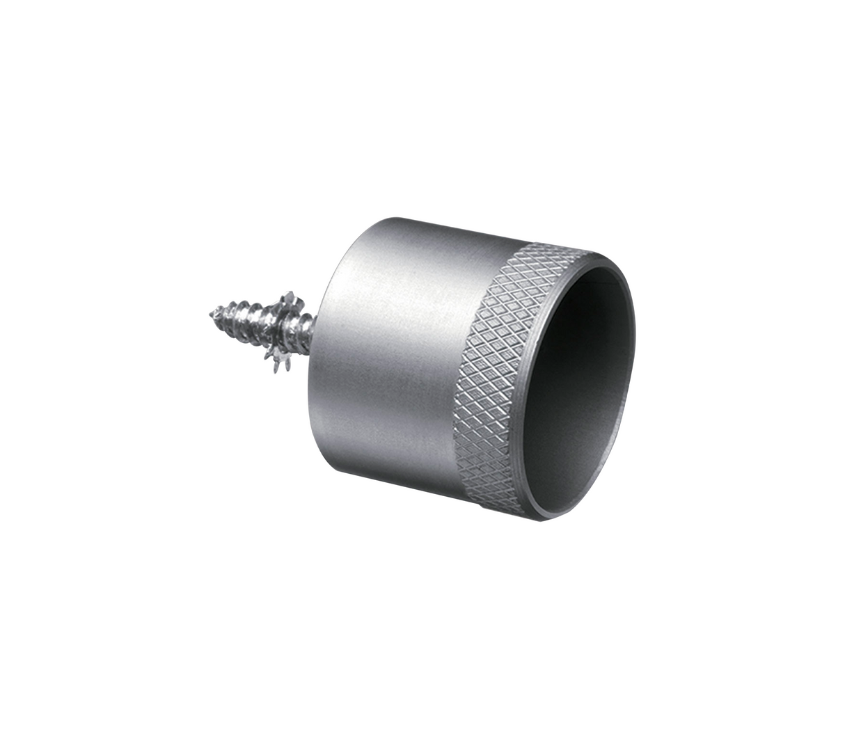 Soporte cilíndrico aluminio mate 25mm Tauro