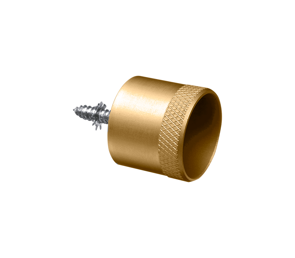 Soporte cilíndrico aluminio oro 19mm Tauro