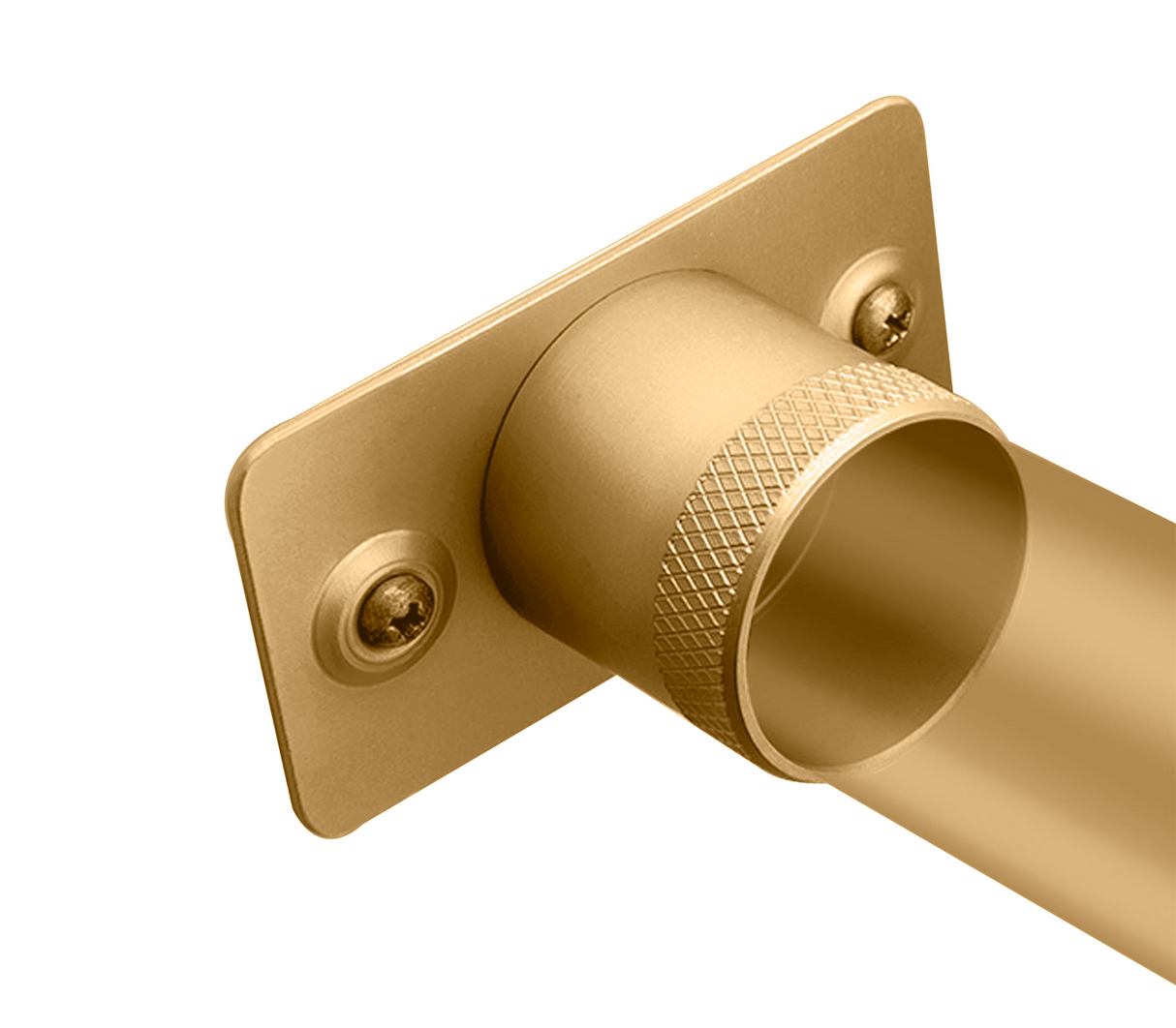 Soporte cilíndrico base plana aluminio oro 25mm Tauro