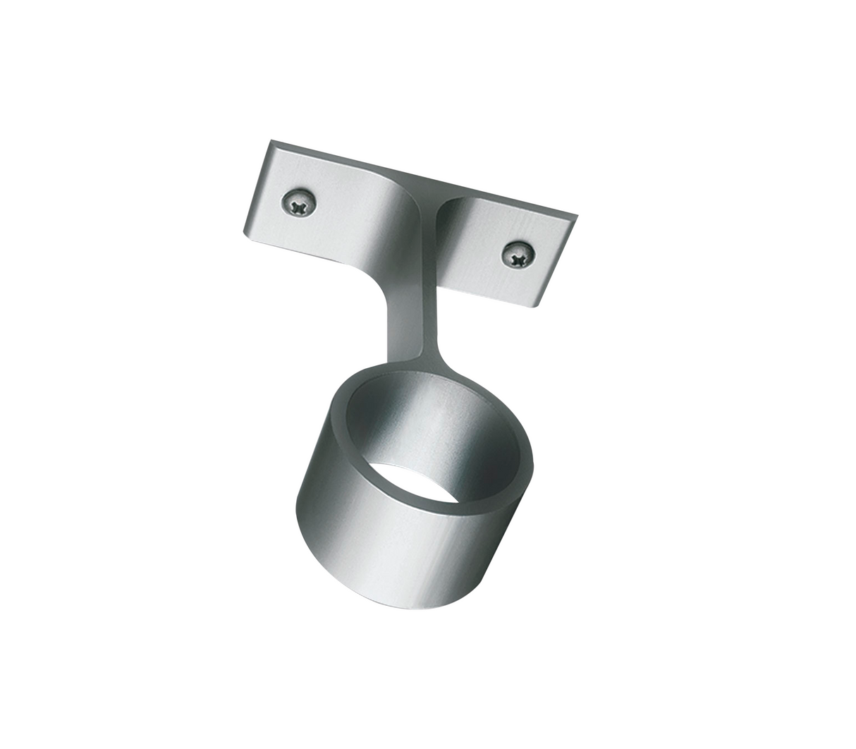 Soporte cilindrico intermedio aluminio mate 19mm Tauro