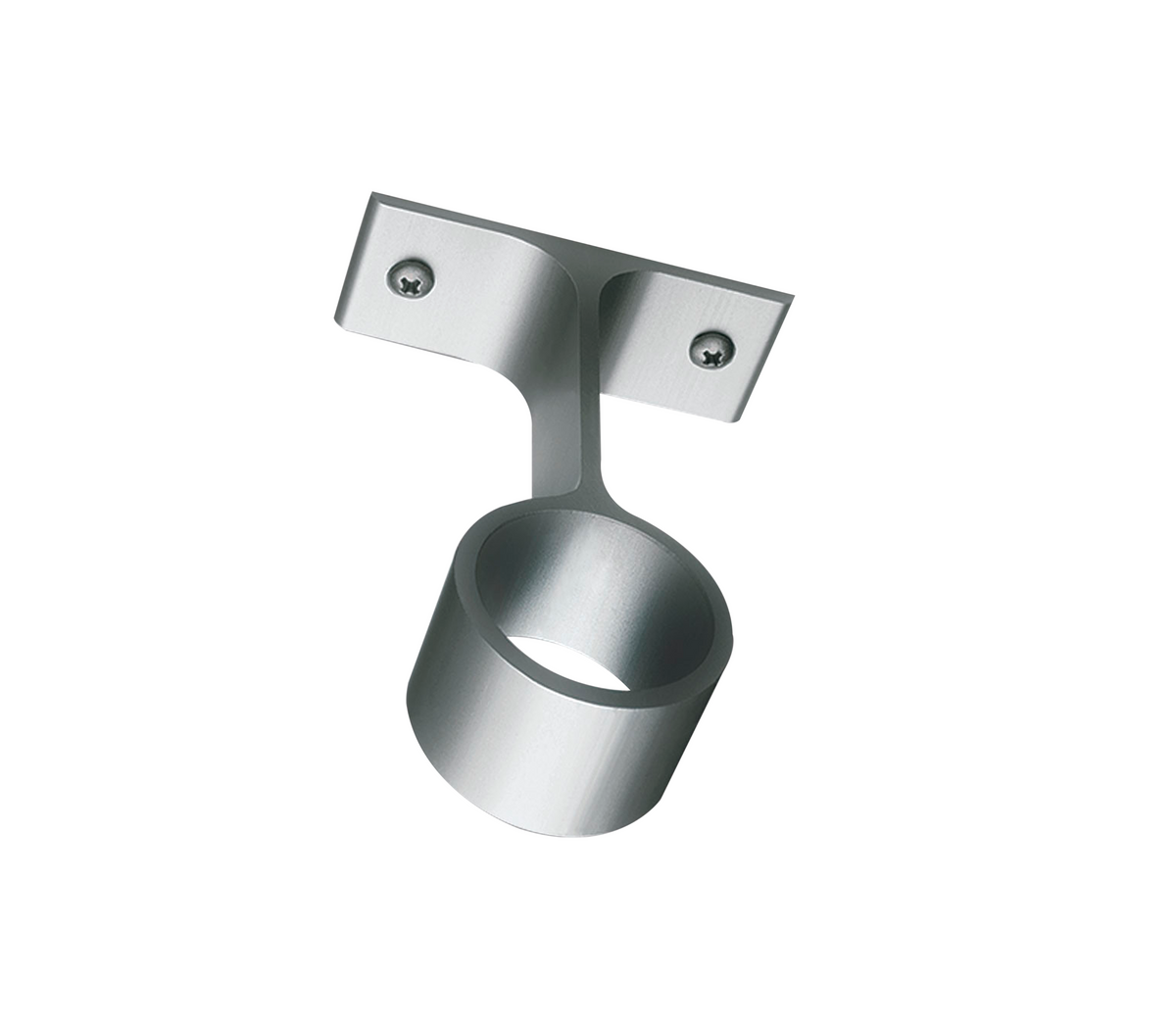 Soporte cilindrico intermedio aluminio mate 19mm Tauro