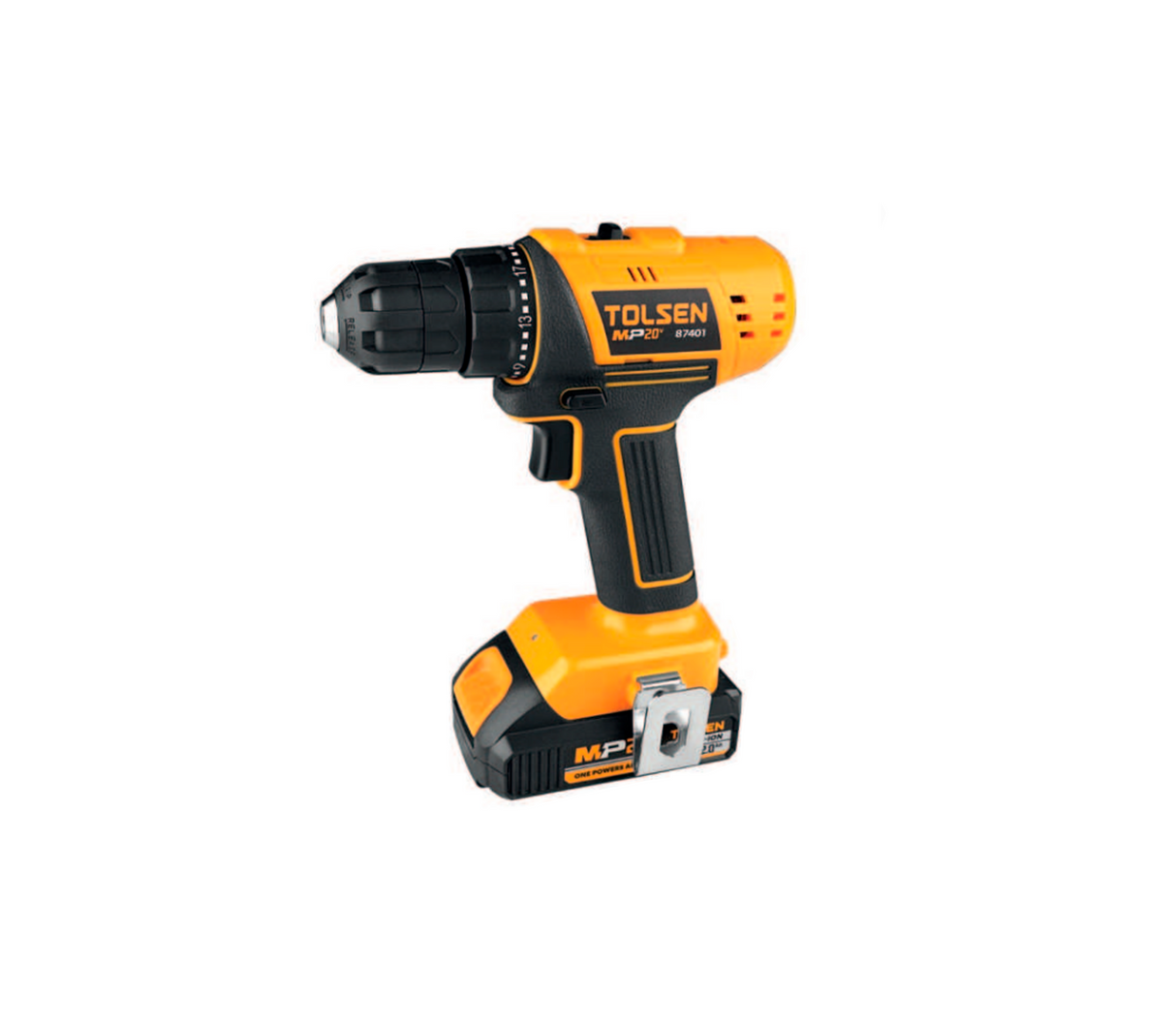 Taladro inalámbrico 3/8" con batería 20V Tolsen