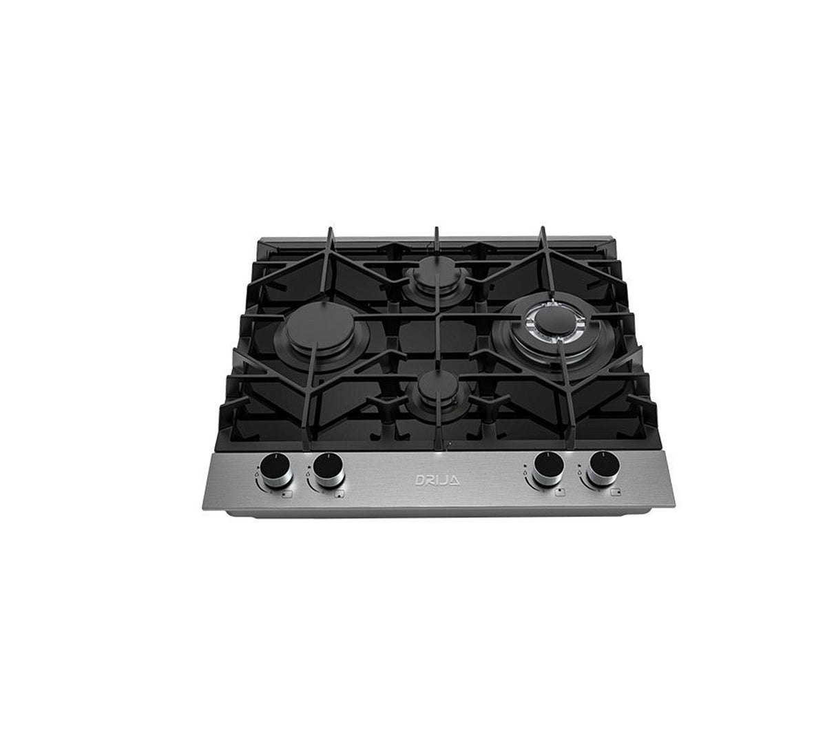 Tope de cocina a gas vitro-acero Ferrara Pro 4 hornillas 60cm Drija