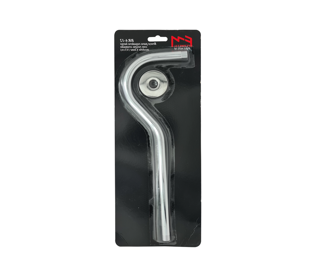 Tubo cromado largo c/roseta p/regadera 1/2 Cisne Fermetal