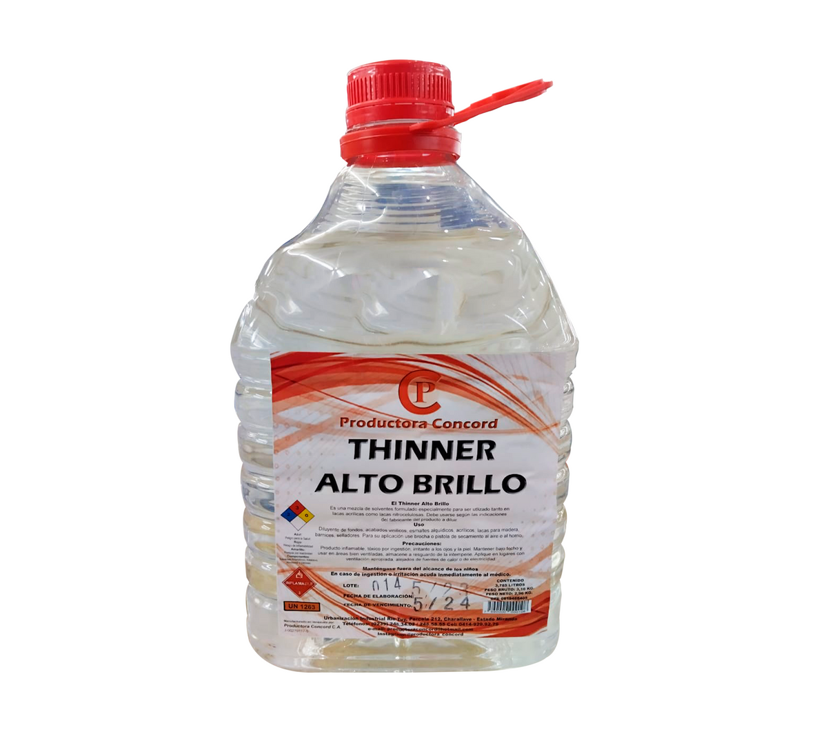 Thinner alto brillo Productora Concord