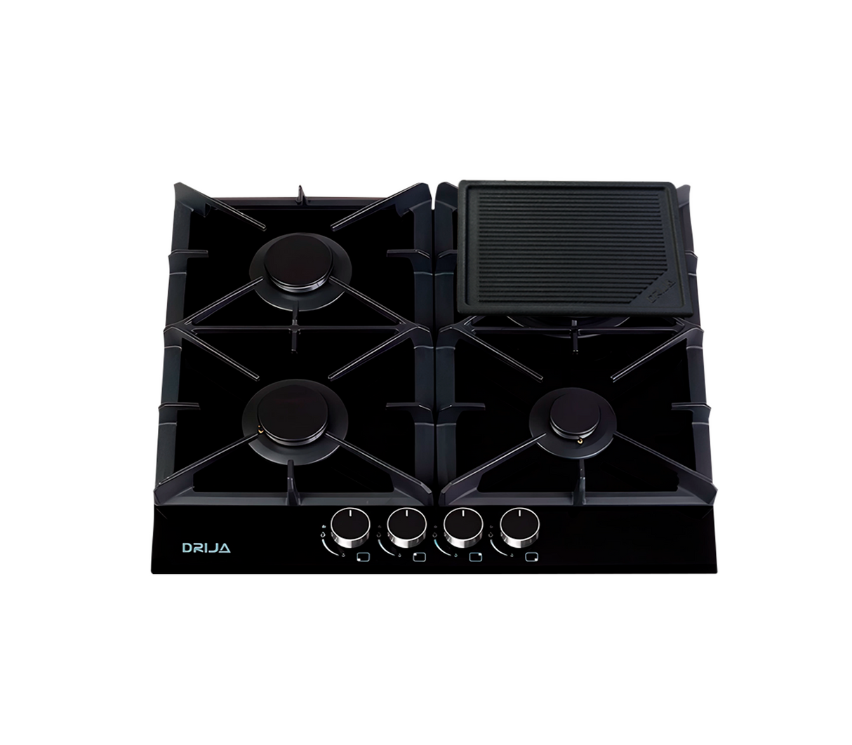 Tope de cocina a gas Toscana Pro 4h 60cm negro Drija