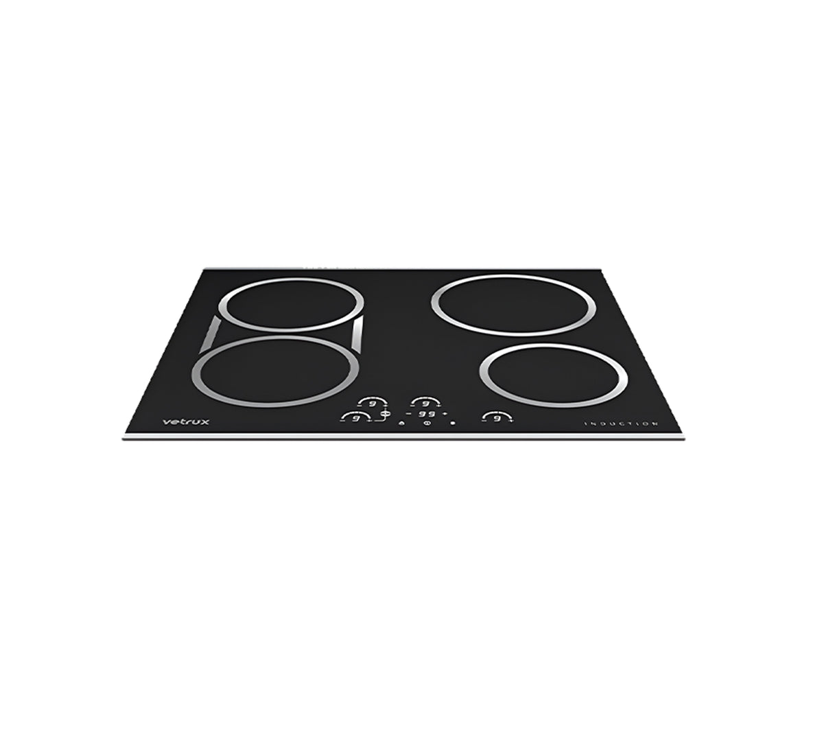 Tope de cocina inducción 4H 60cm inducta negro Vetrux