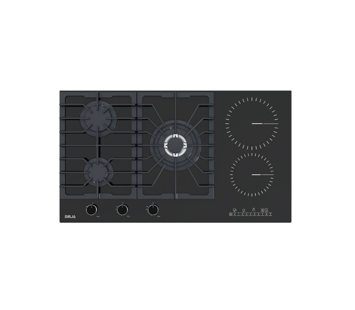 Tope de cocina dual Sicilia touch 90 5h 220v 87.4x51x10.5cm negro Drija