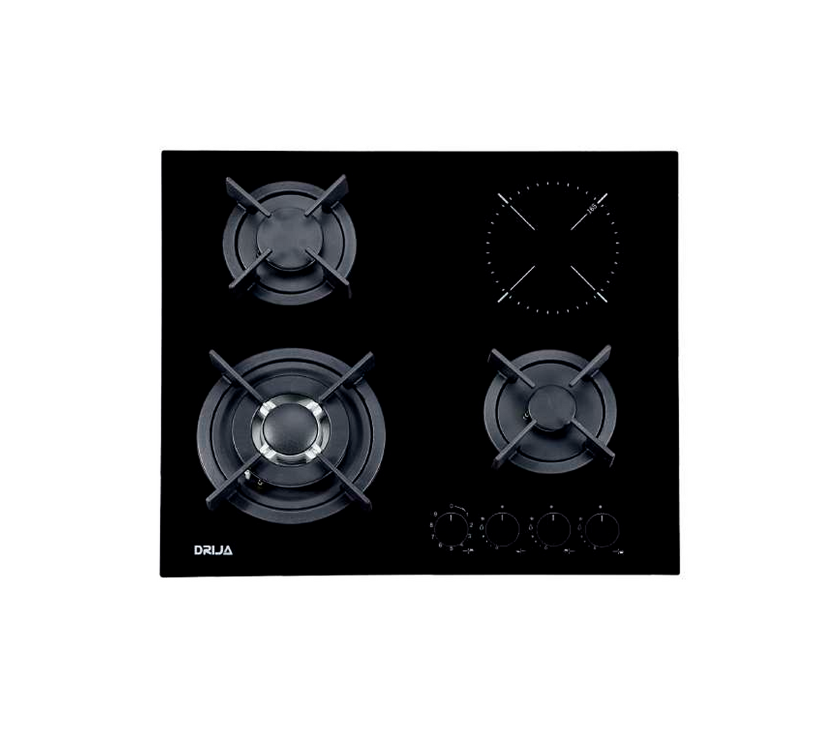 Tope de cocina dual sicilia touch 4h 60cm negro Drija