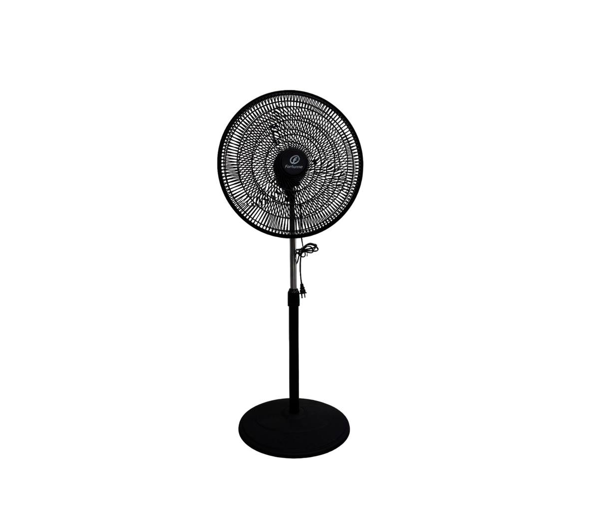Ventilador de pedestal 18" 3 aspas plásticas negro Fortunne
