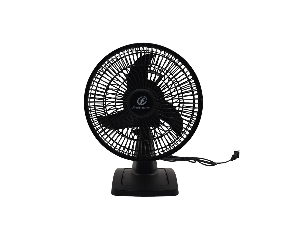 Ventilador de mesa 10" con aspa de plástico negro Fortunne