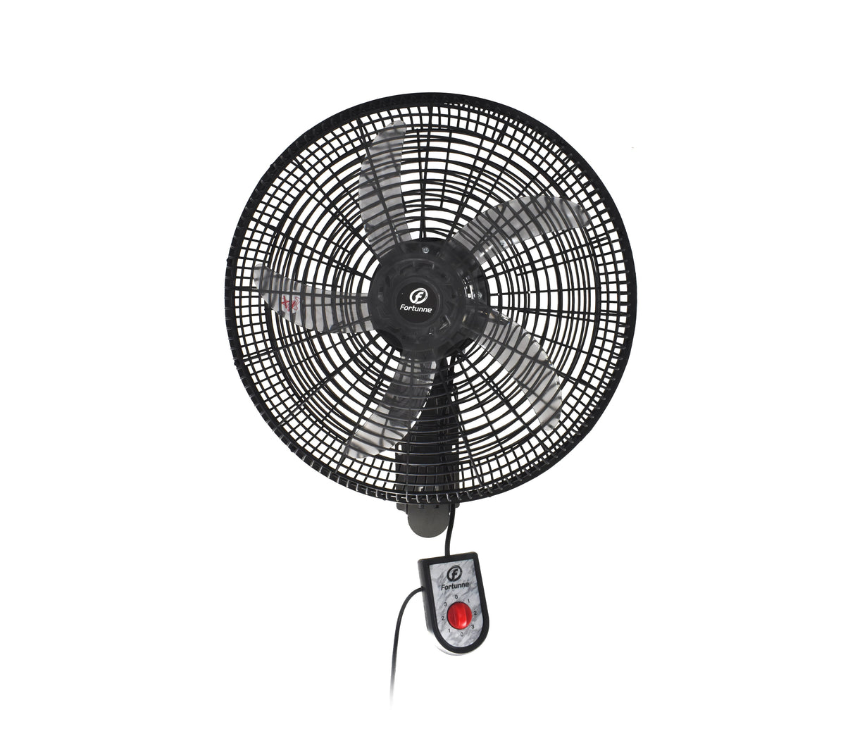 Ventilador de pared 18" 5 aspas negro Fortunne