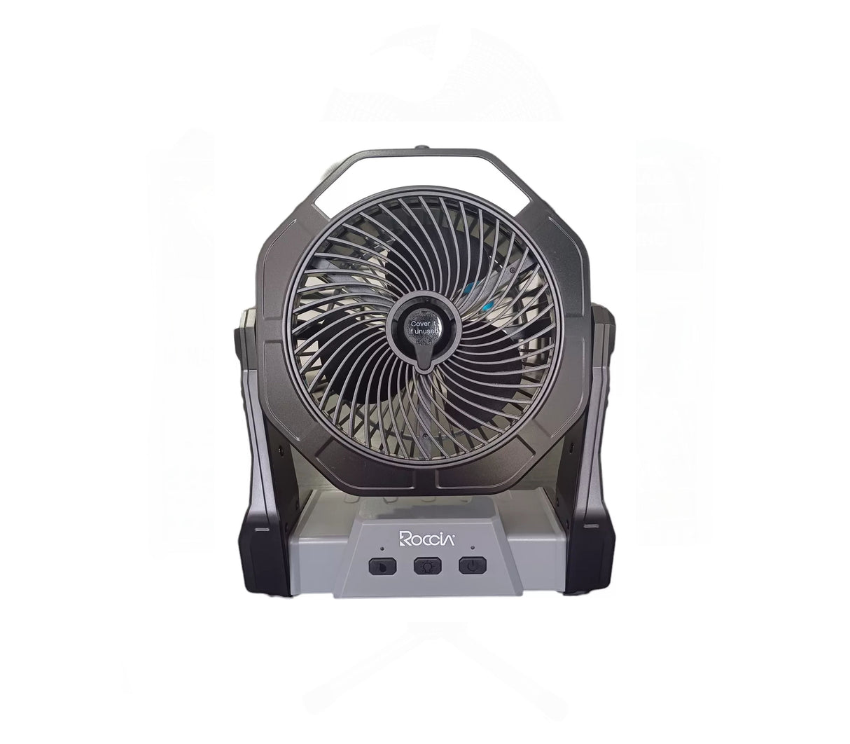Ventilador recargable con rociador de agua 8" Negro Roccia