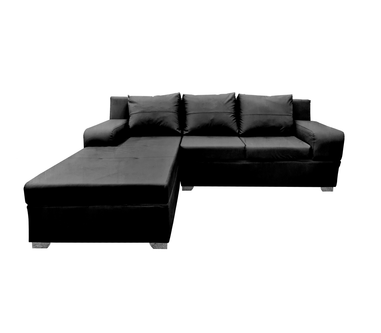 Juego de recibo modular tipo L Vigo 2 puestos + Chaiselongue Bipiel Okalia.