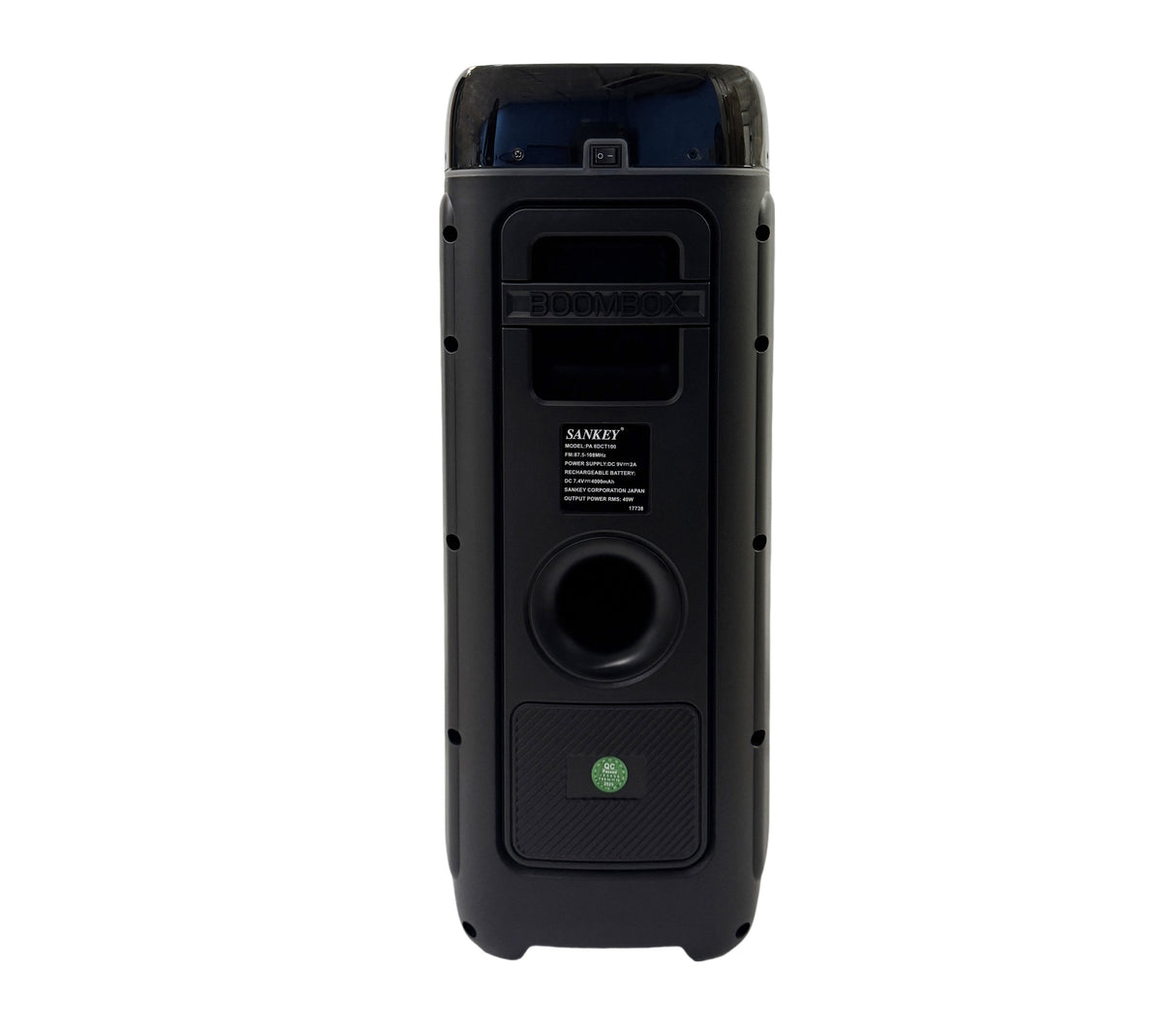 Corneta recargable 8" amplificada 40W Bluetooth USB Karaoke Sankey